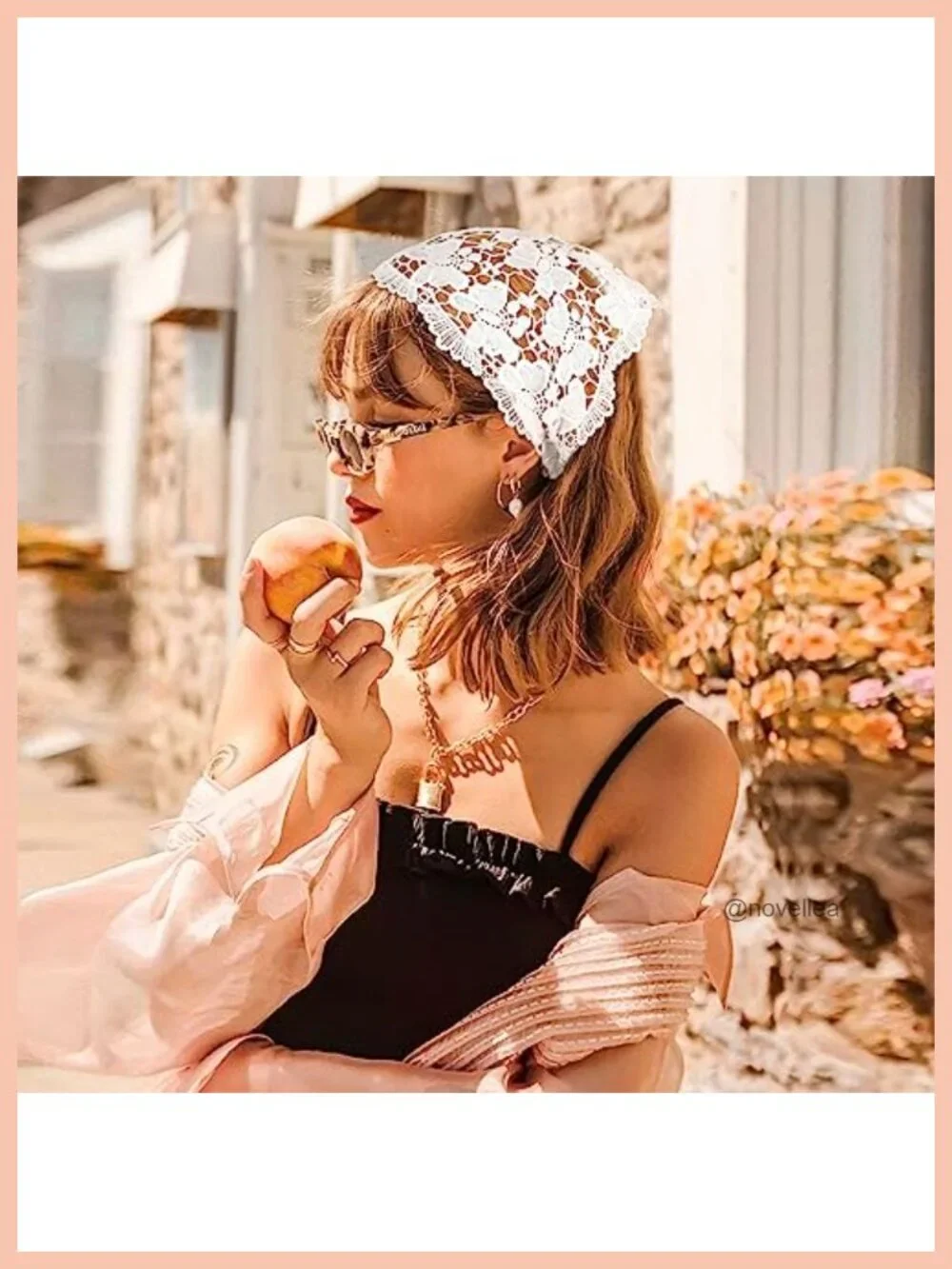 3 Pack Chiffon Hair Scarf Headband Vintage Knitted Bandana for Women